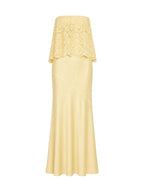 Lace Patchwork Satin Bandeau Dress
