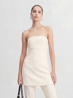 Strapless Mini Top Flare Pant Set