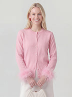 Loose Fit Top with Detachable Feather Sleeves