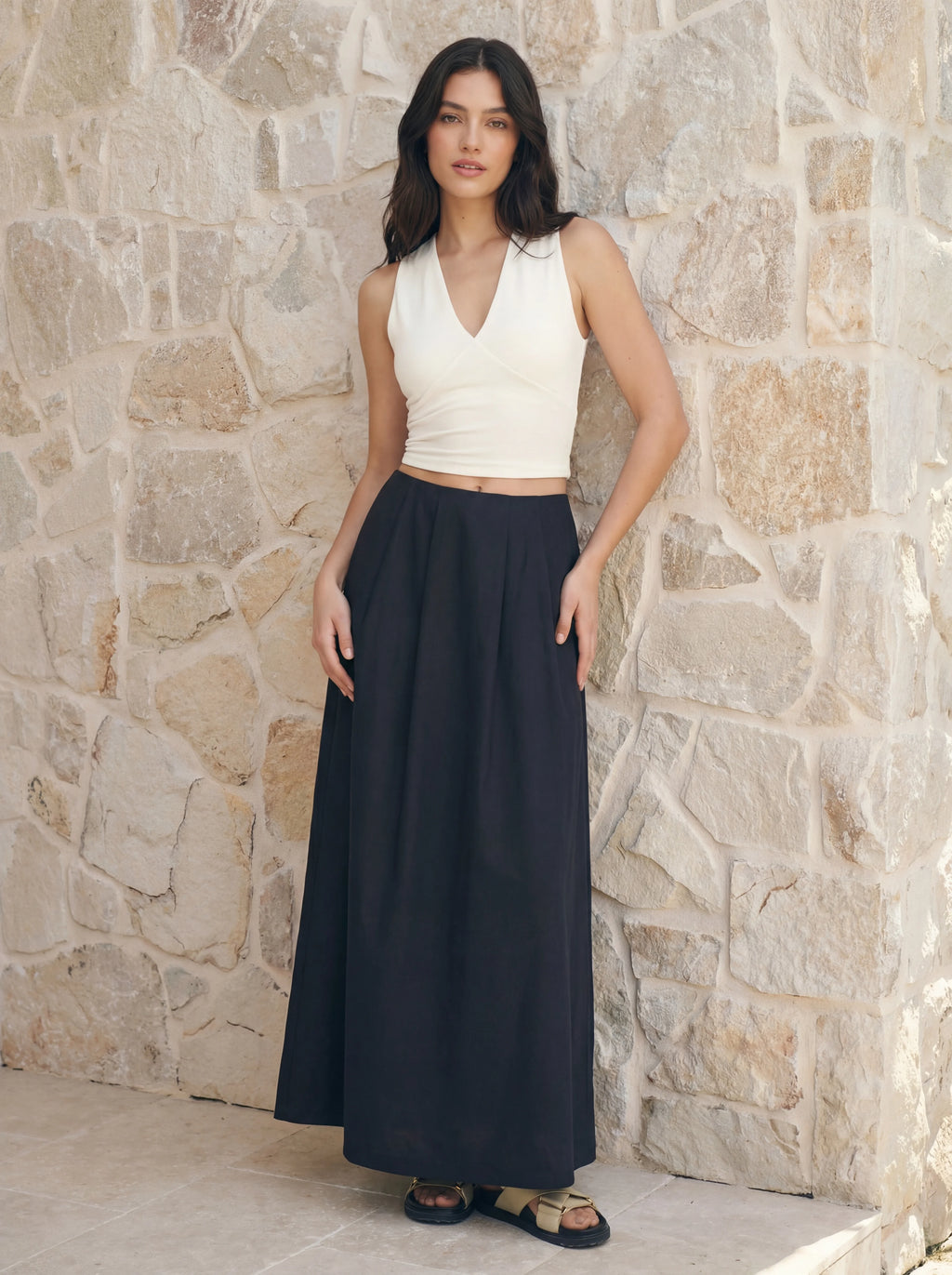 A-Line Puffy Cotton Skirt