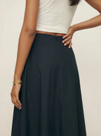 A-Line Puffy Cotton Skirt