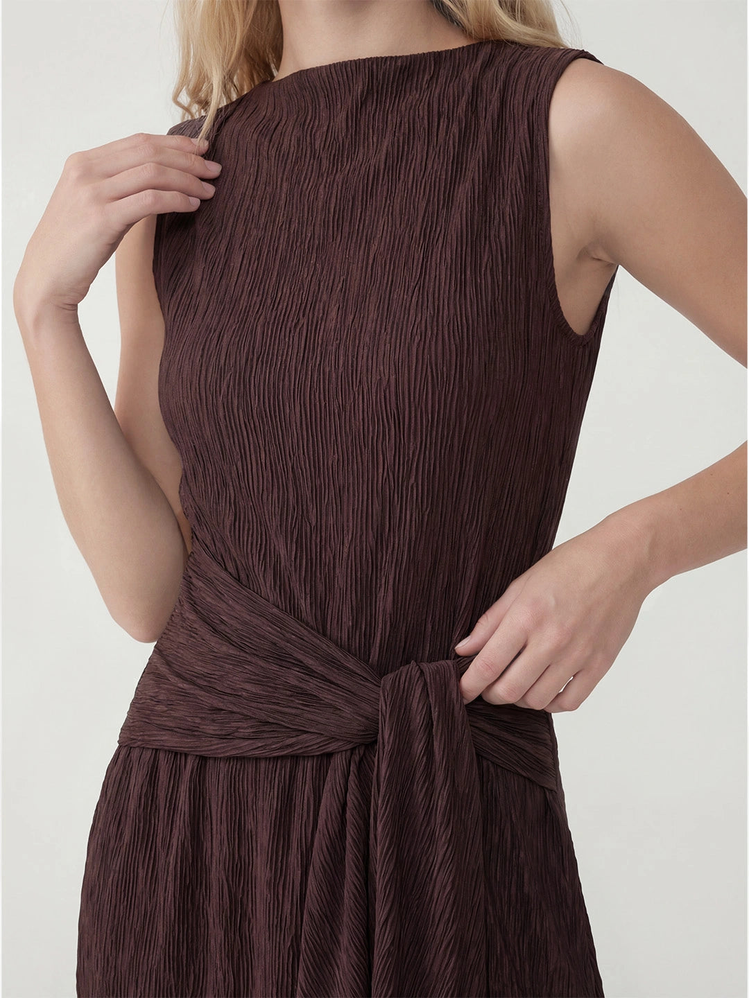 Tie Waist Cocktail Mini Dress
