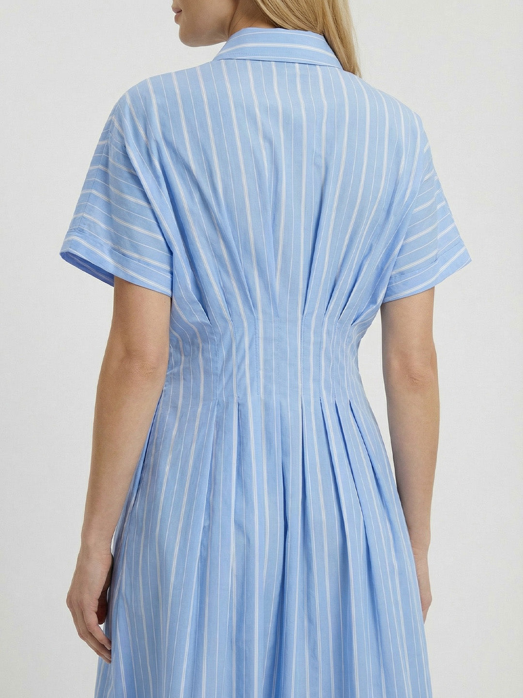 Crisp Cotton Midi Shirt Dress