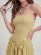 Drop-Waist Tube Mini Dress