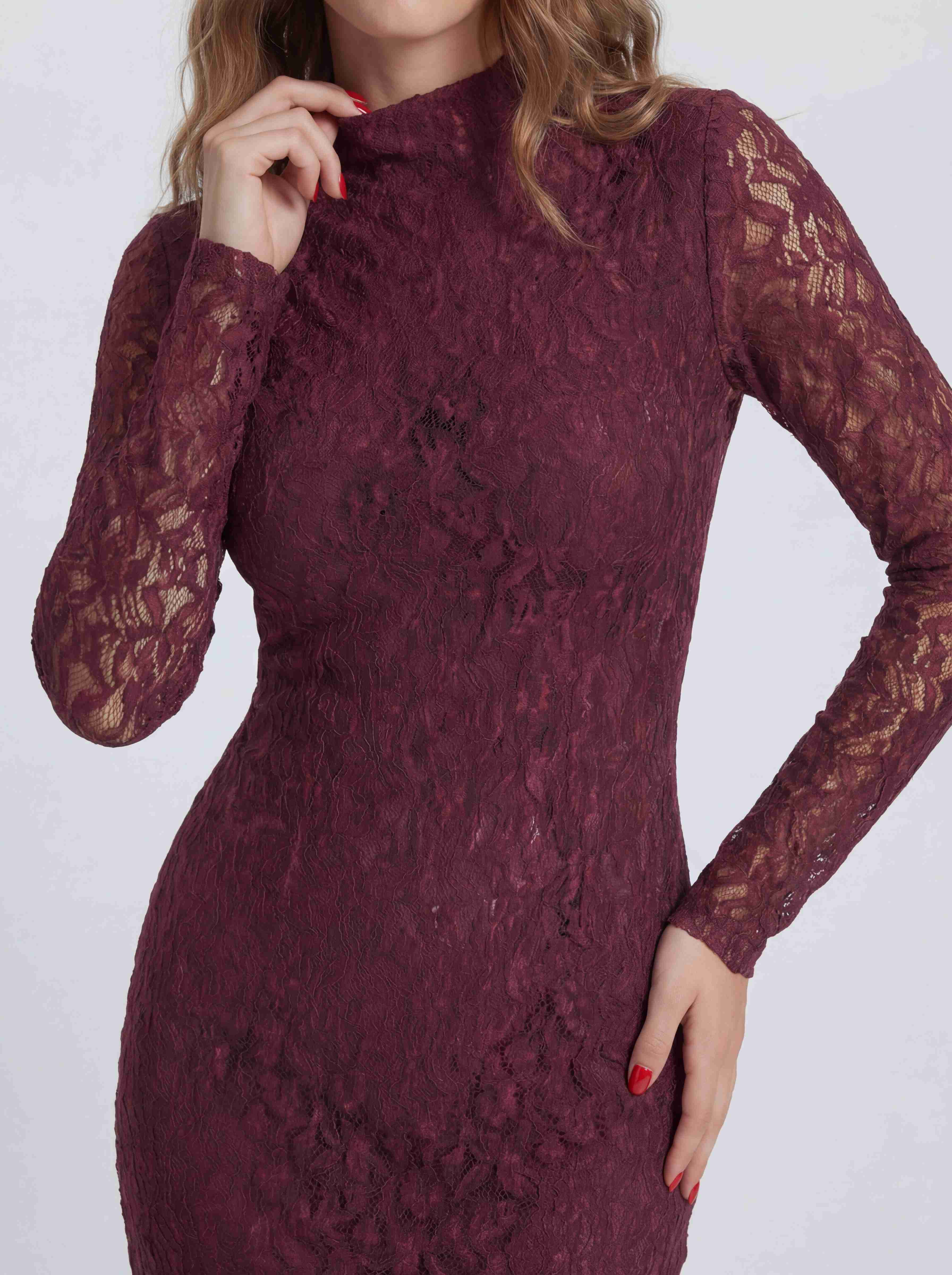 Soft lace mini dress