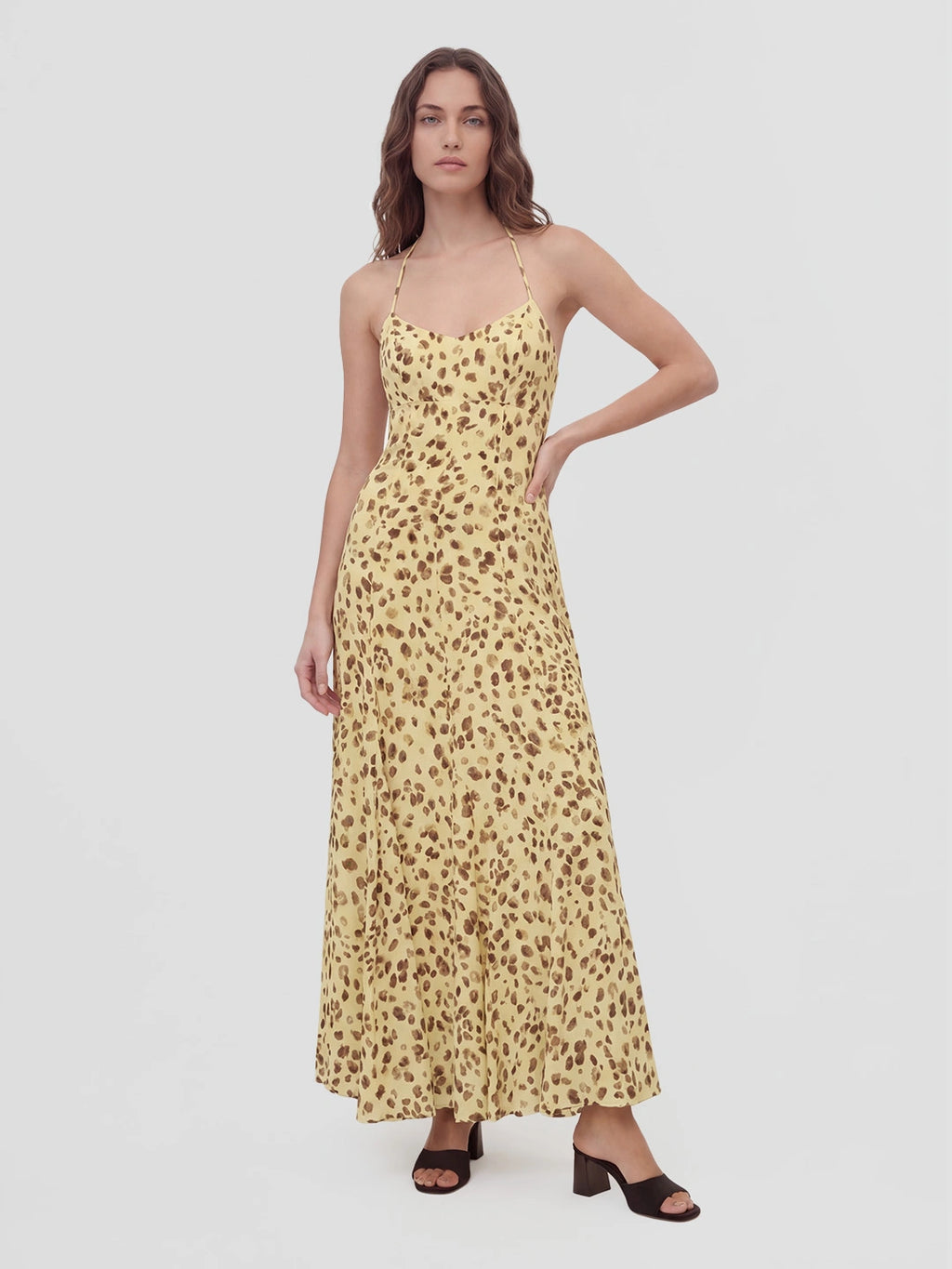 Leopard Print Cami Maxi Dress