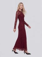 Long Sleeve Lace Midi Dress
