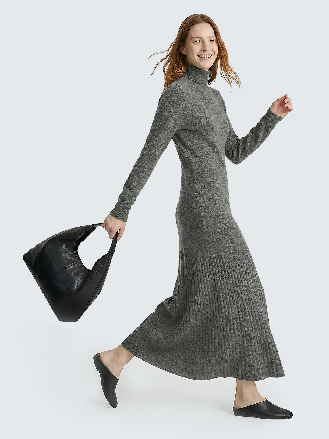 Turtleneck Wool Sweater Dress