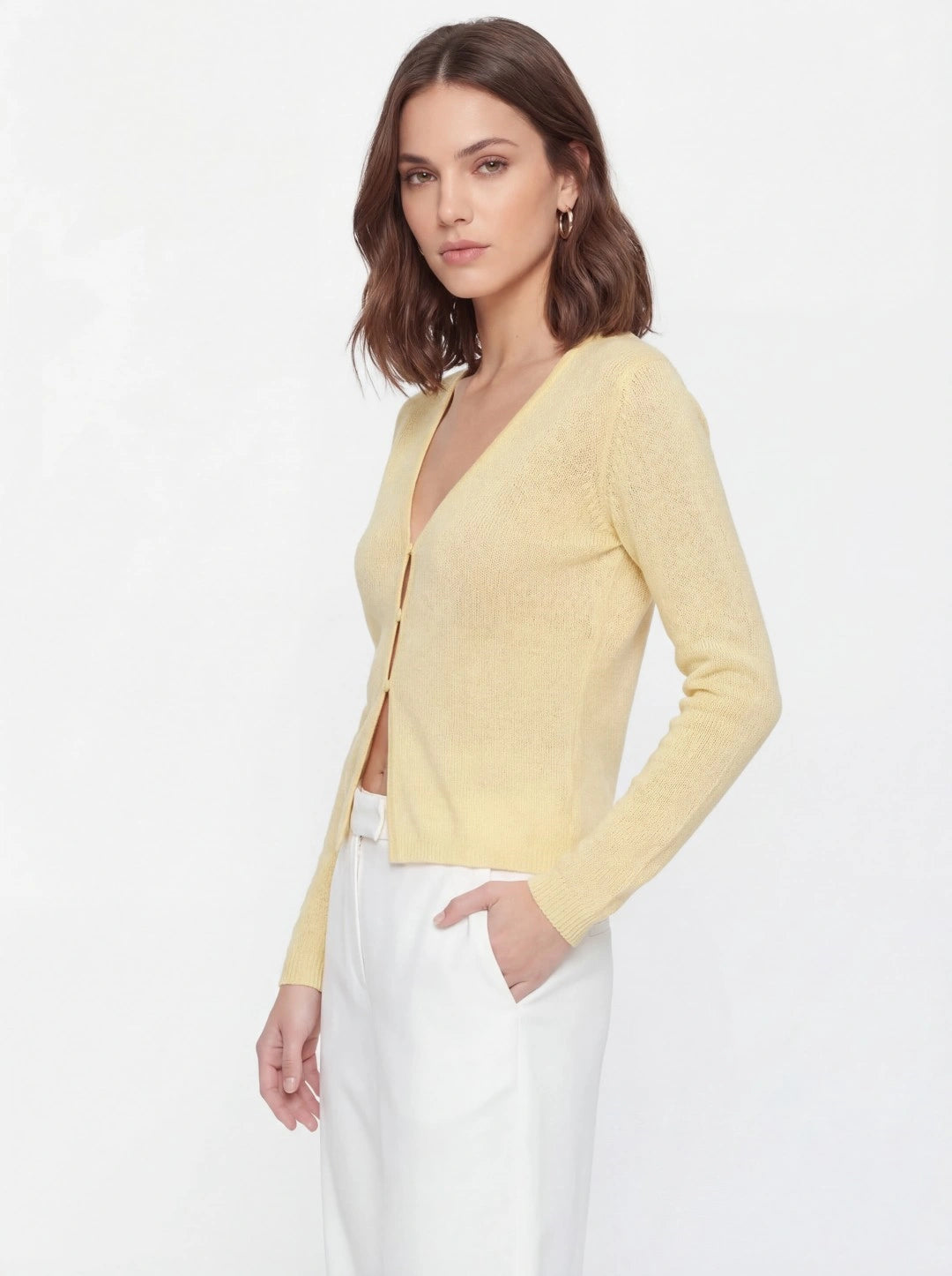 Sheer Knit Long Sleeve Cardigan