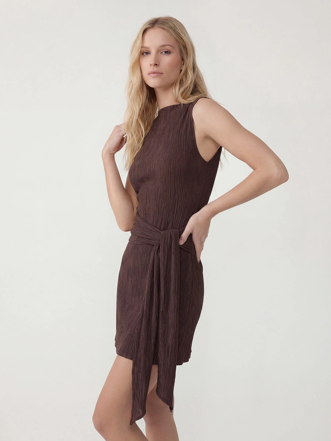 Tie Waist Cocktail Mini Dress Secondary image