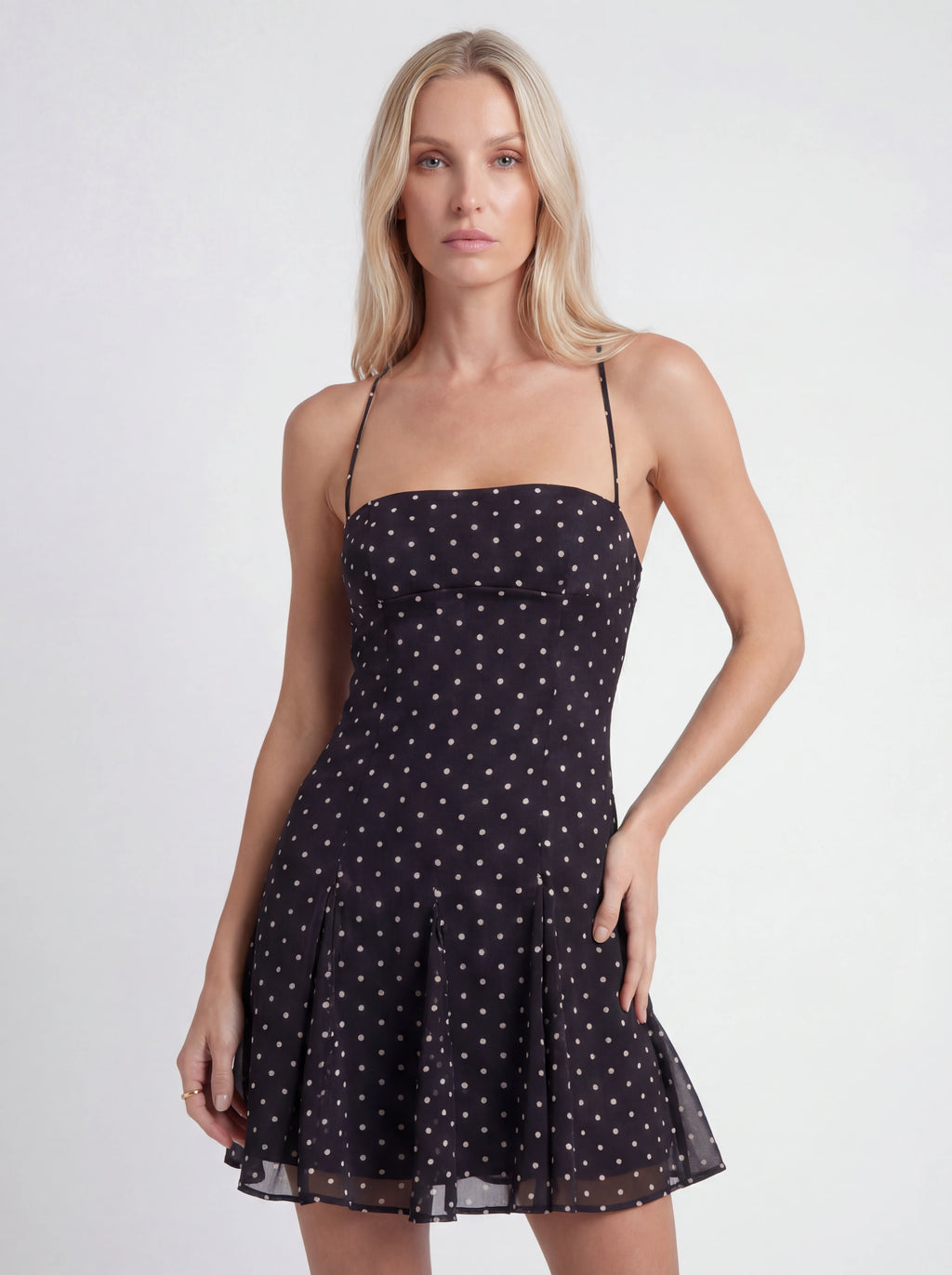 Polka Dot Halter Neck Mini Dress