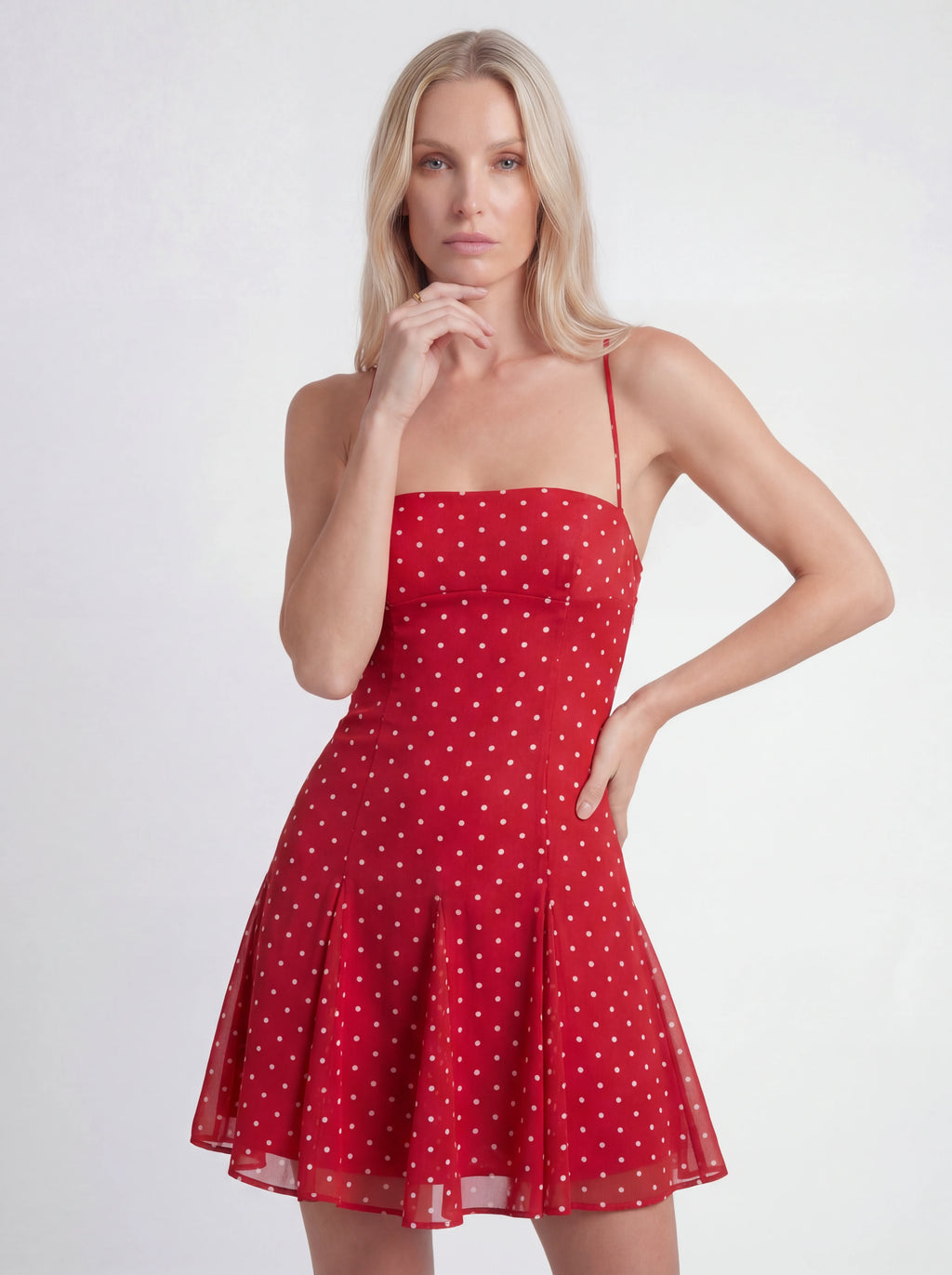 Polka Dot Halter Neck Mini Dress