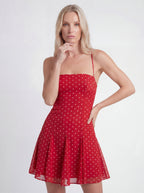 Polka Dot Halter Neck Mini Dress