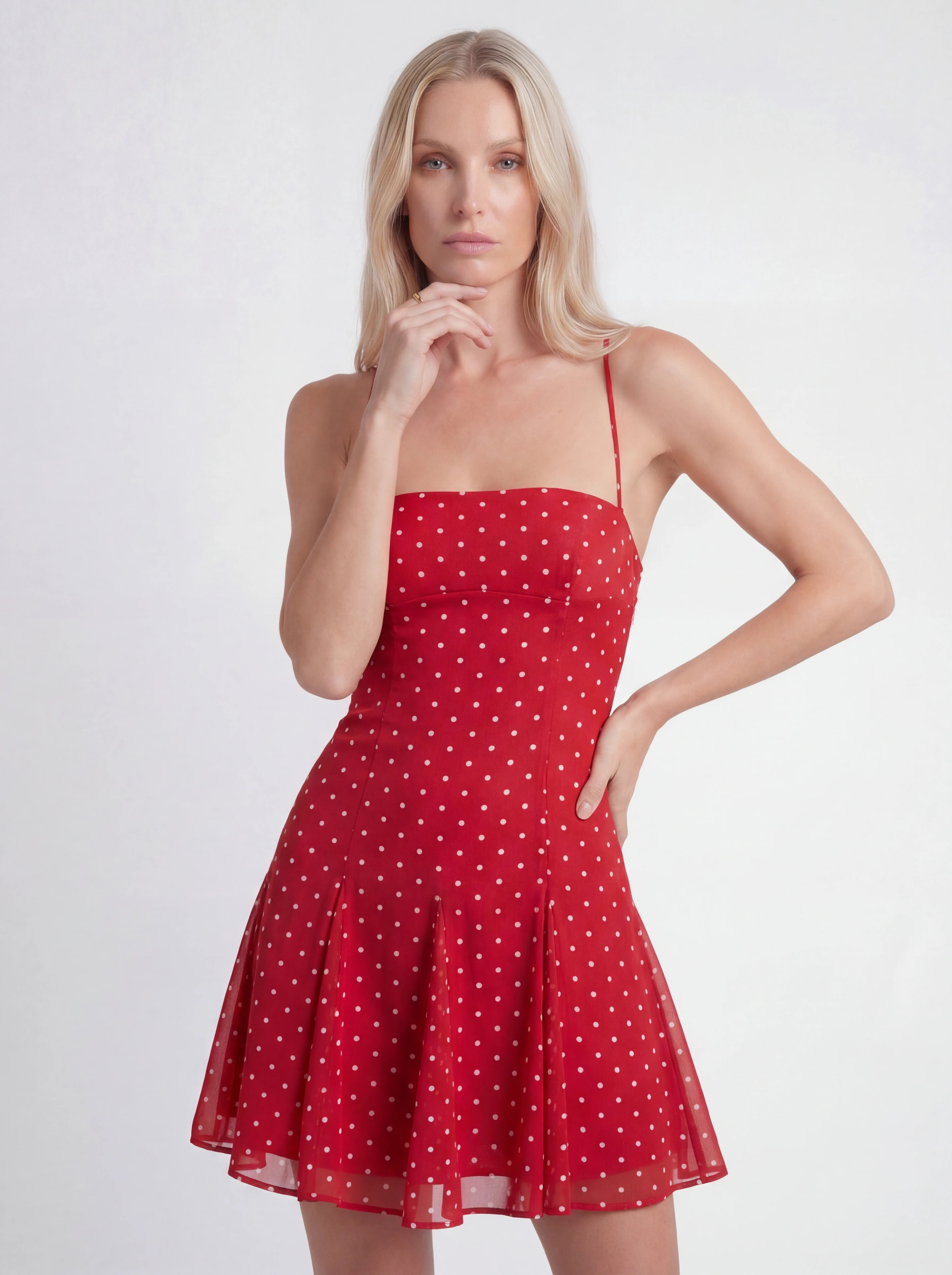 Polka Dot Halter Neck Mini Dress