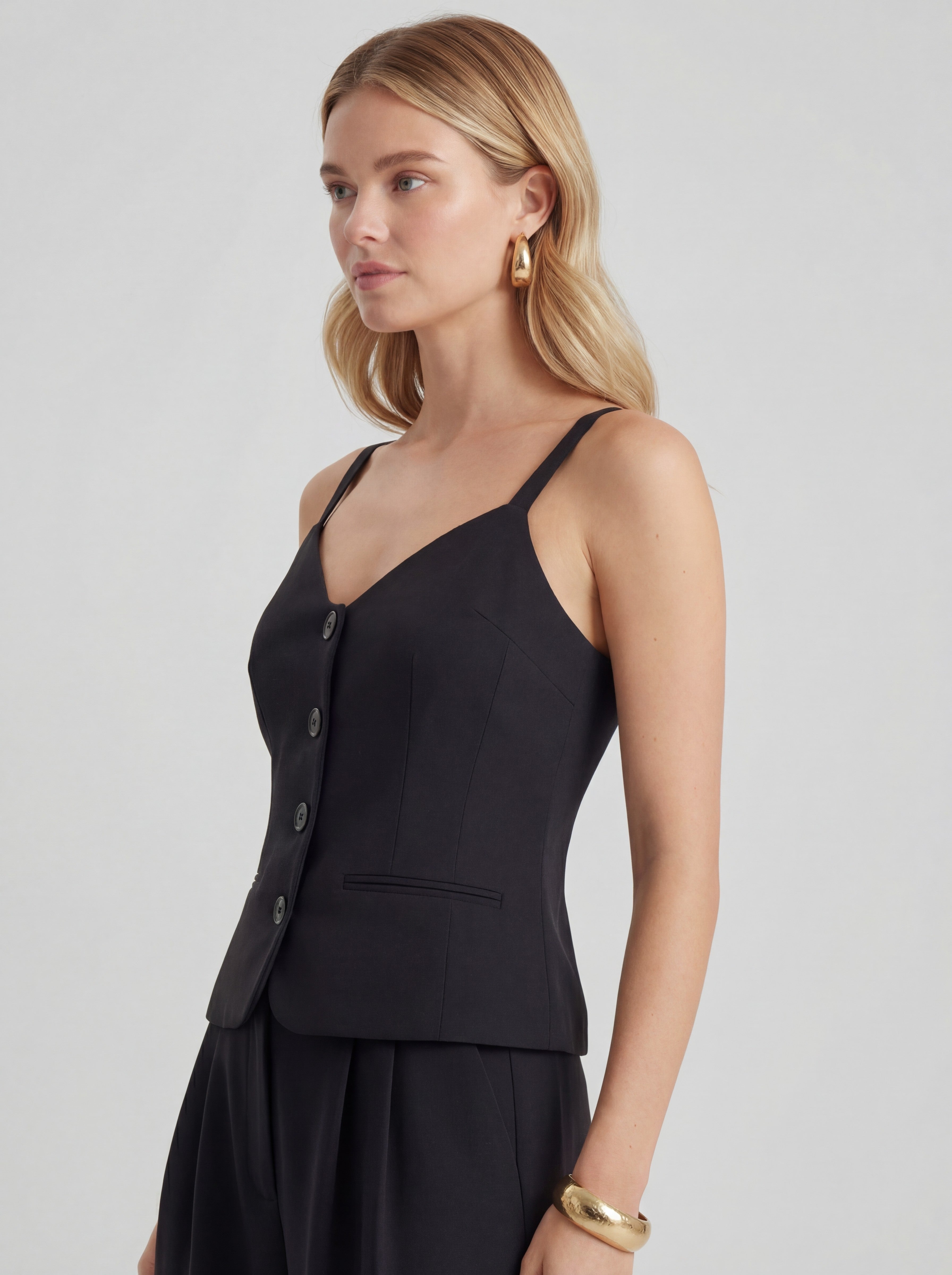 Peplum Tailored Tank Top