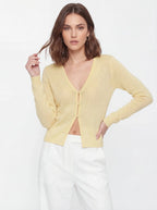 Sheer Knit Long Sleeve Cardigan