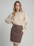 Polka Dot A-Line Knee Length Slip Skirt
