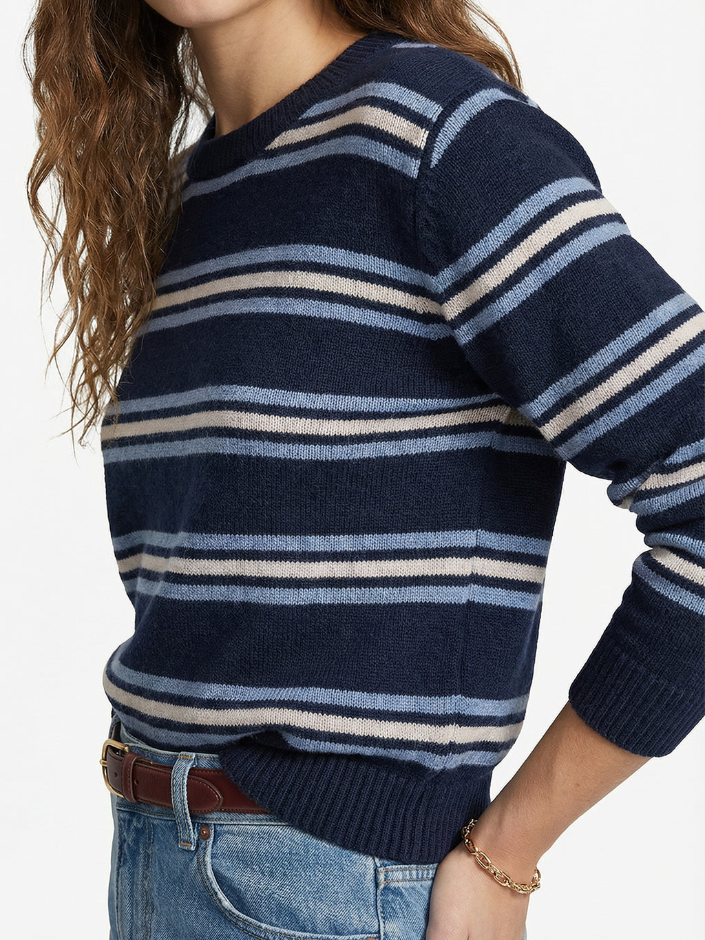 Loose Fit Round Neck Long Sleeve Sweater