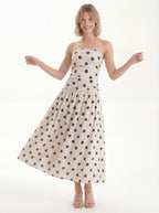Speckled Linen-Blend Dress