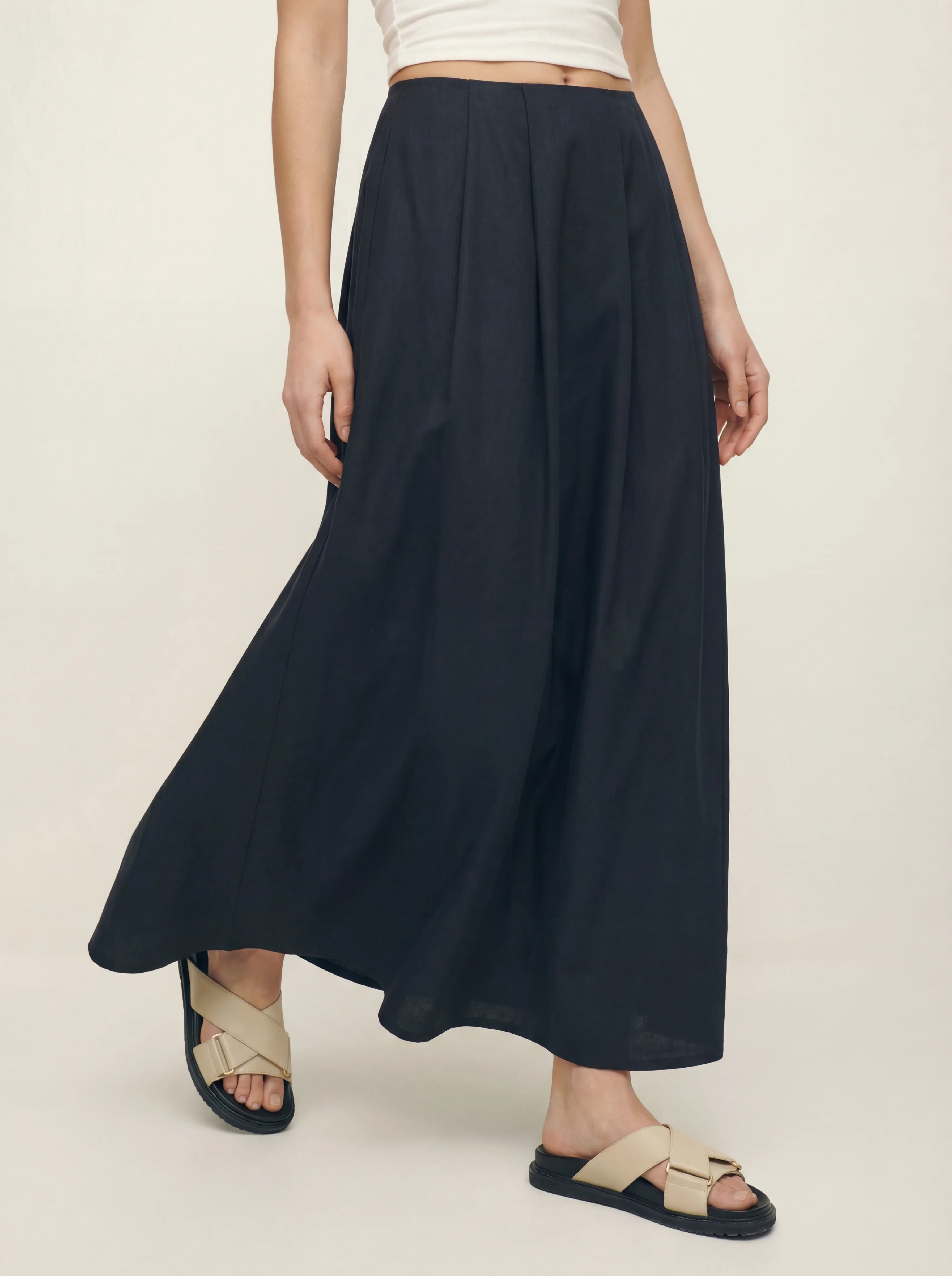 A-Line Puffy Cotton Skirt