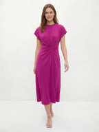 Twist Cotton Midi Dress