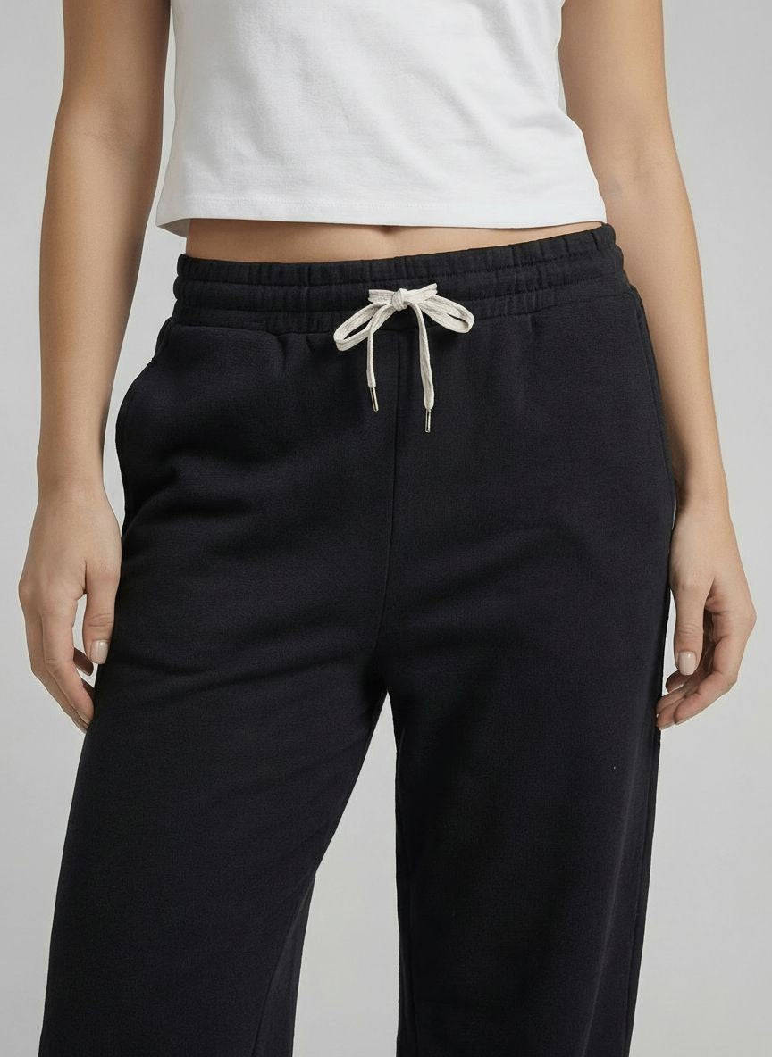 Drawstring wideleg pants