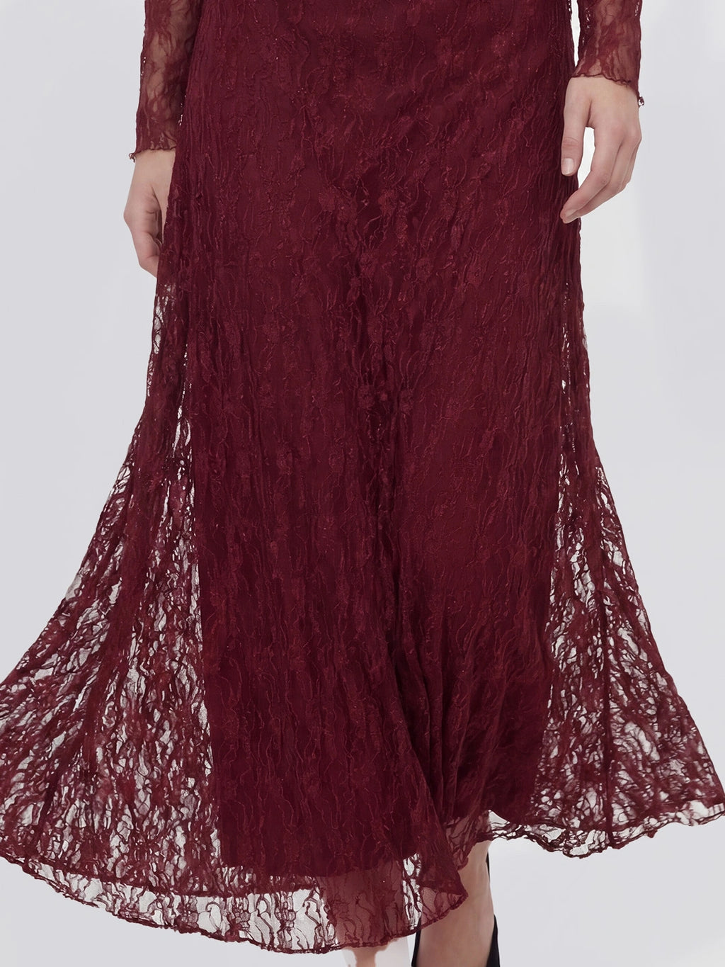 Long Sleeve Lace Midi Dress