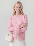 Loose Fit Top with Detachable Feather Sleeves