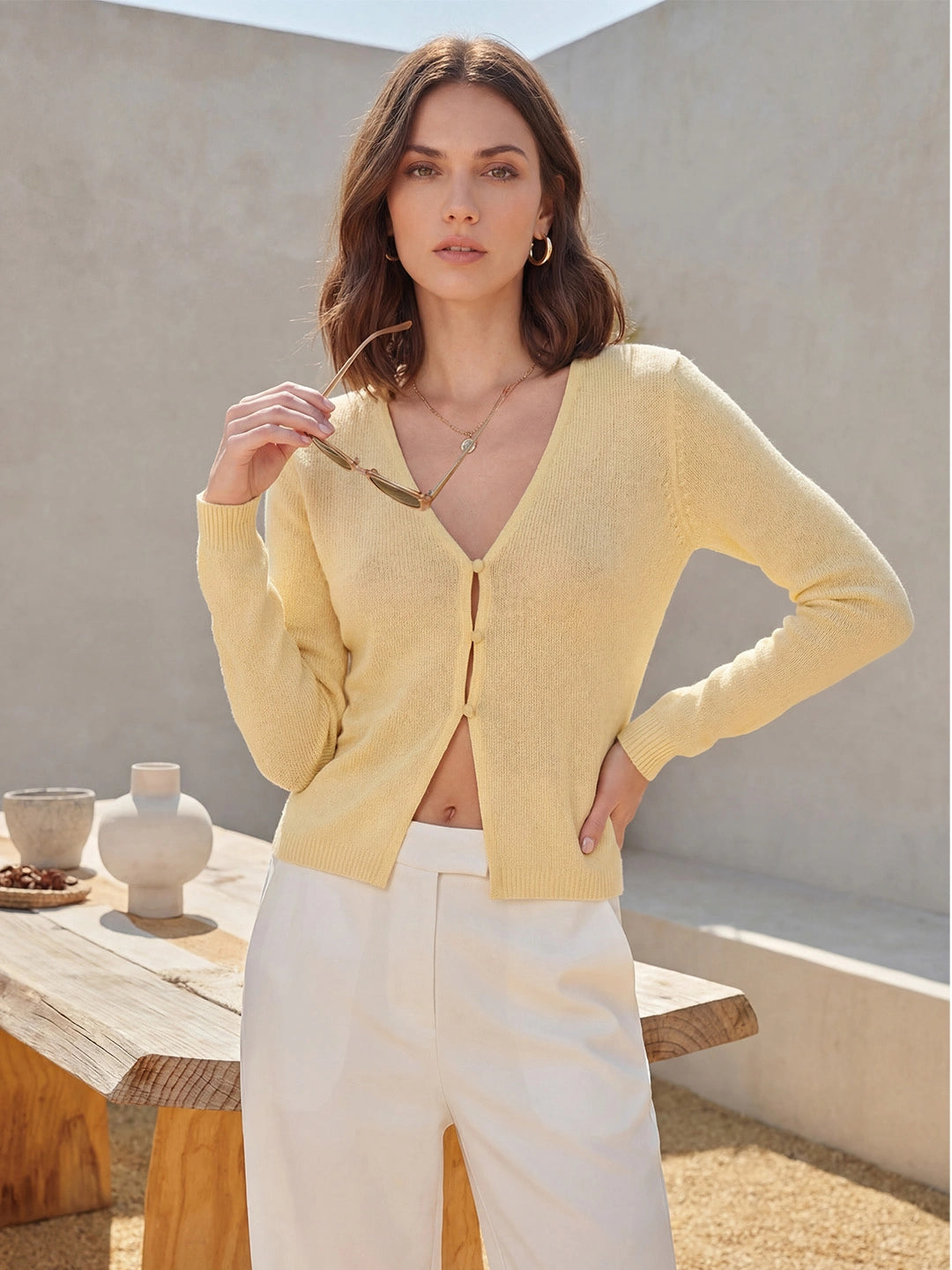 Sheer Knit Long Sleeve Cardigan