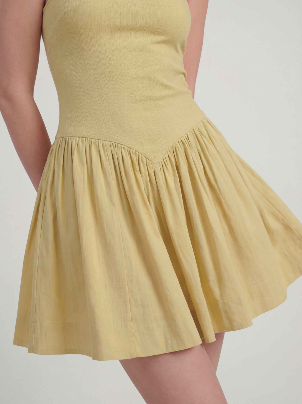 Drop-Waist Tube Mini Dress