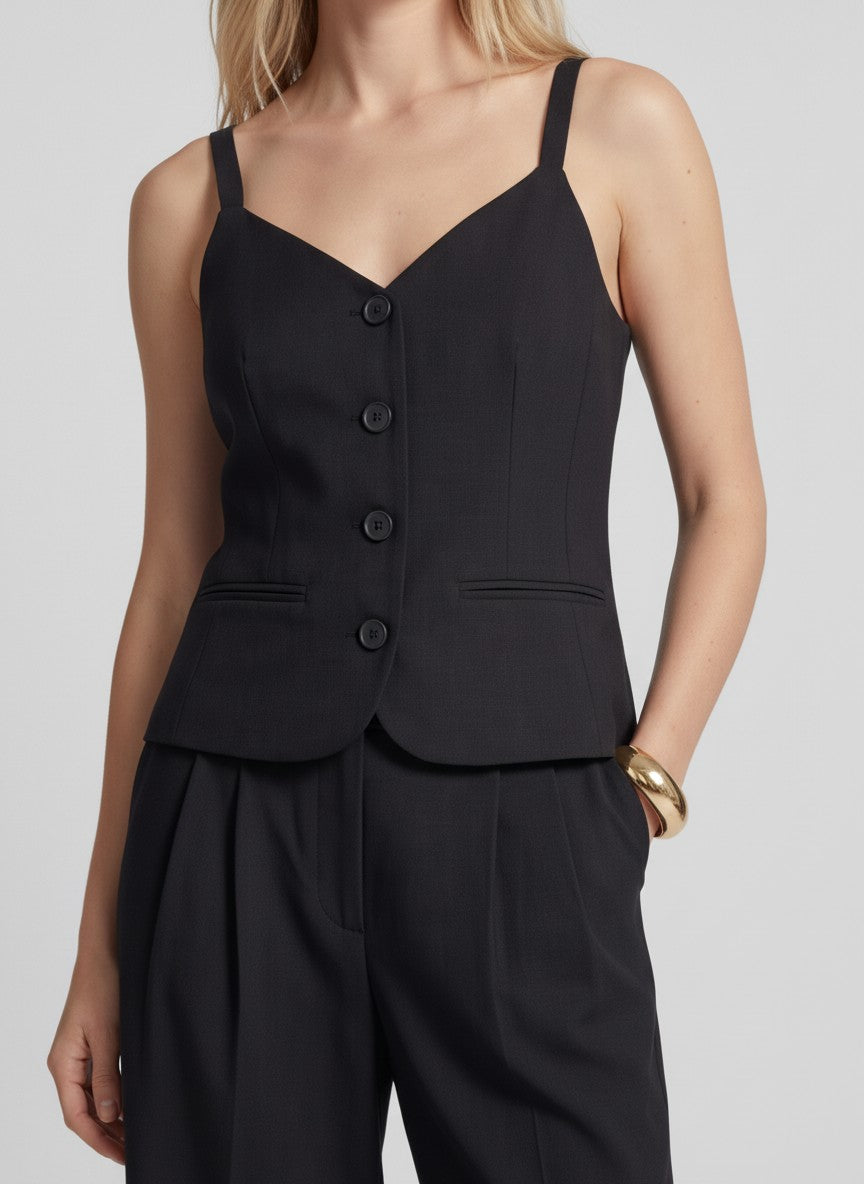 Peplum Tailored Tank Top
