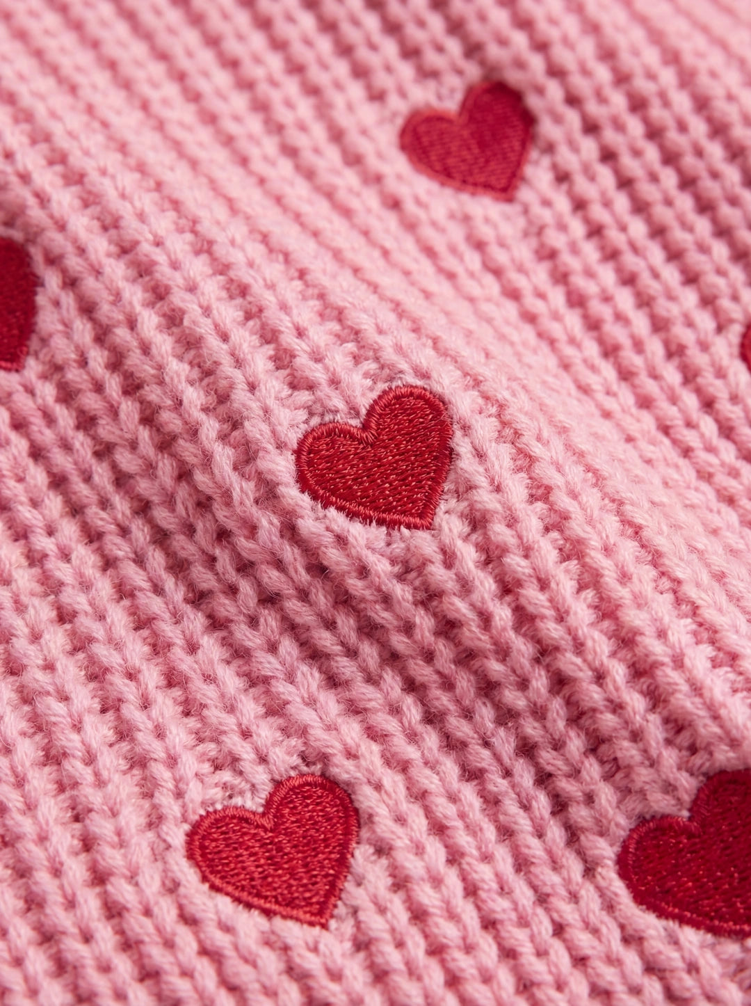 Heart Shape Embroidery Sweater