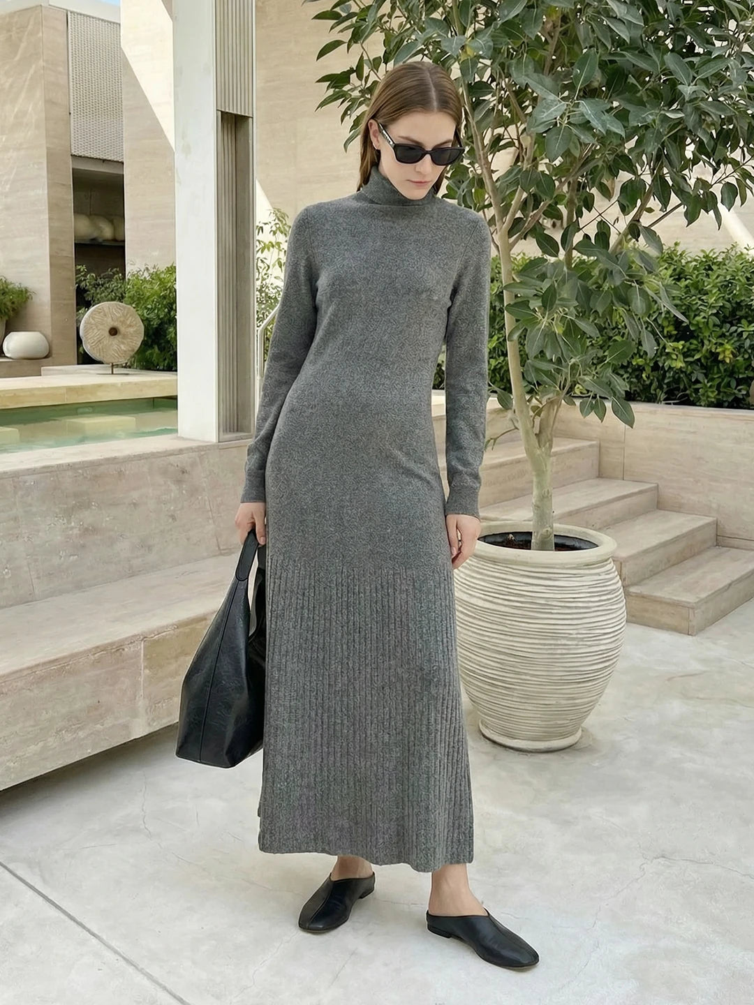 Turtleneck Wool Sweater Dress Main image