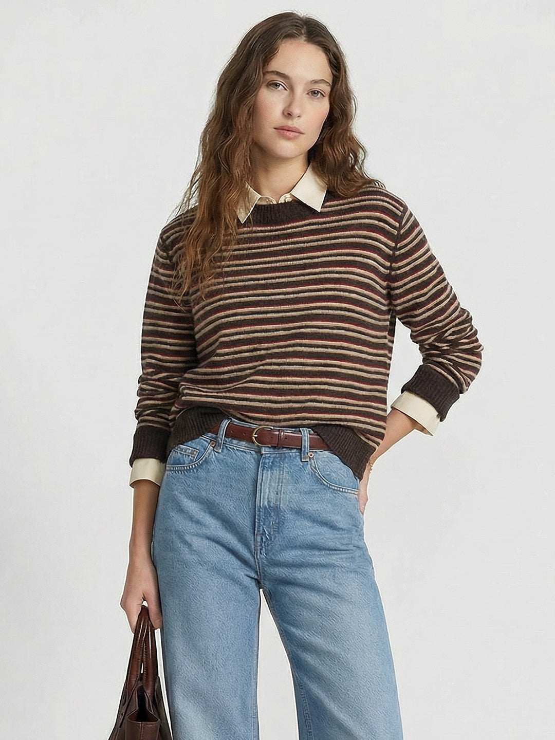 Loose Fit Round Neck Long Sleeve Sweater