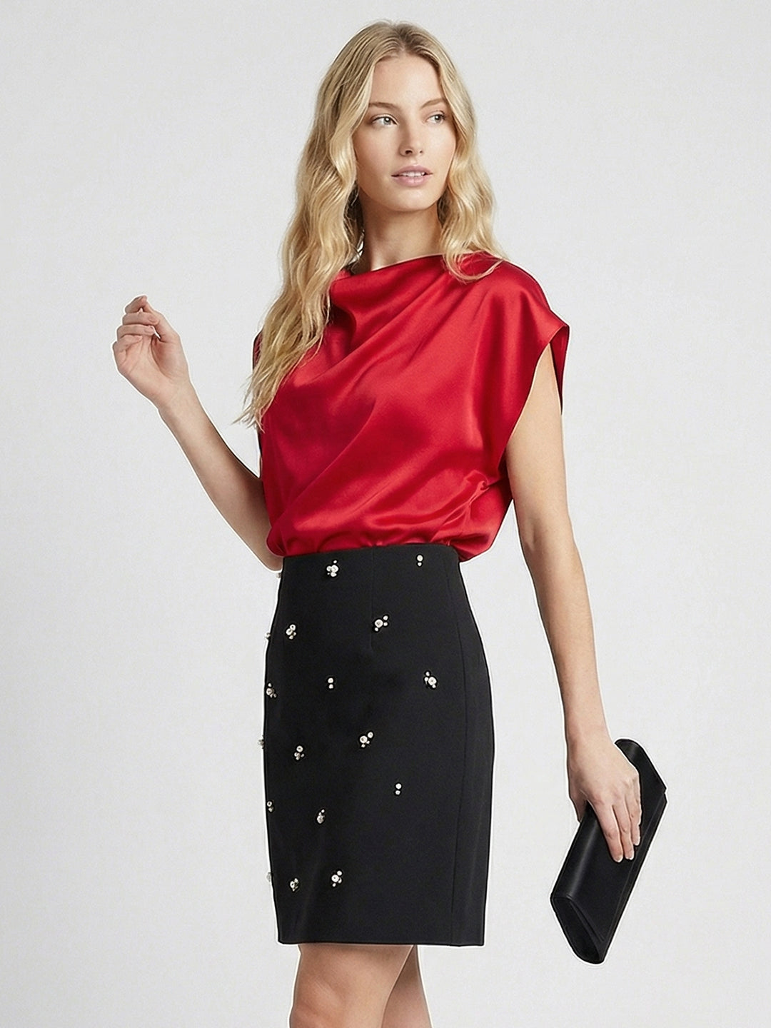 Draped Cowl Neck Loose Fit Sleeveless Mini Dress