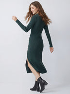 Button Knitted Sweater Dress
