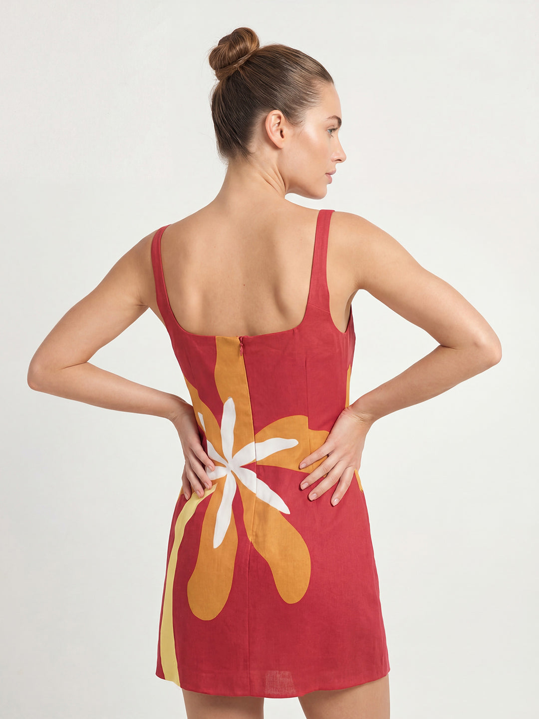 Square Neck Slim Fit Mini Dress