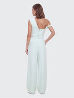 One Shoulder Crop Top Pant Set