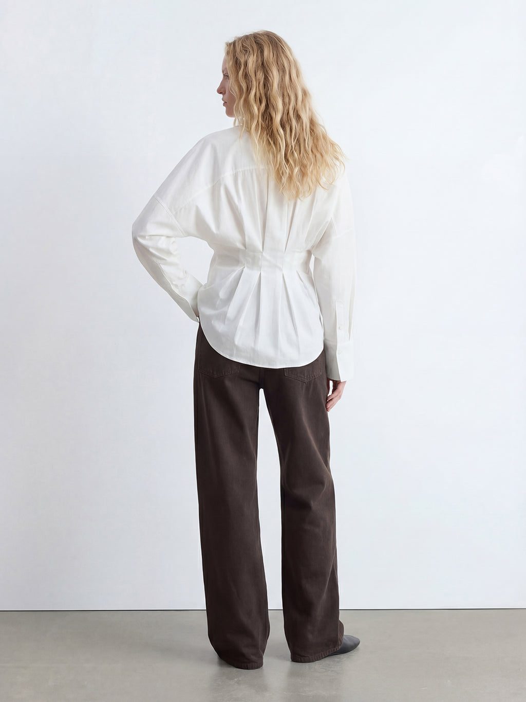 Ruched Cotton Blouse