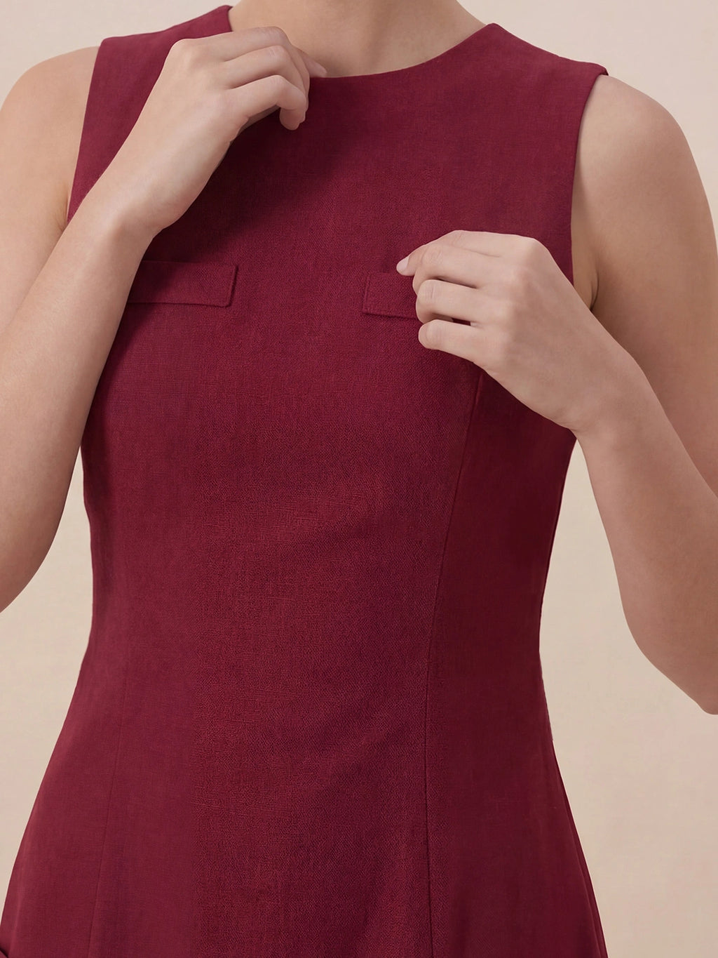 Valentine's Day Exclusive -Sleeveless mini dress with pockets