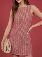 Valentine's Day Exclusive -Cotton Gingham Shift Dress