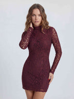Soft lace mini dress