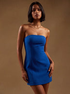 Sleeveless strapless mini dress