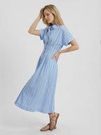 Crisp Cotton Midi Shirt Dress