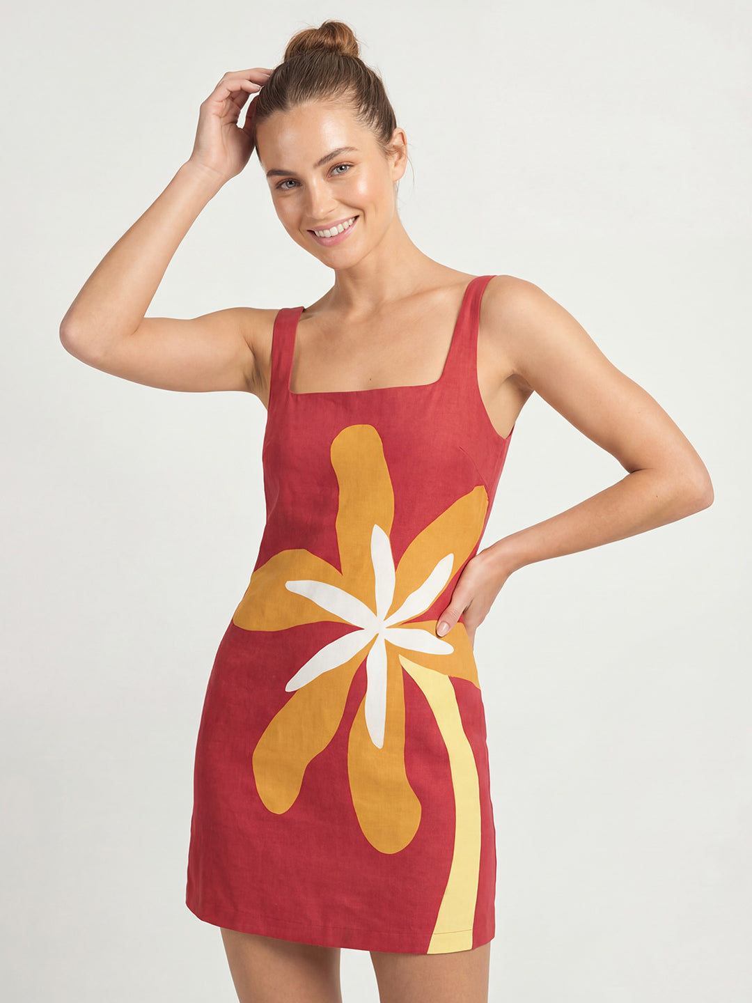 Square Neck Slim Fit Mini Dress Secondary image