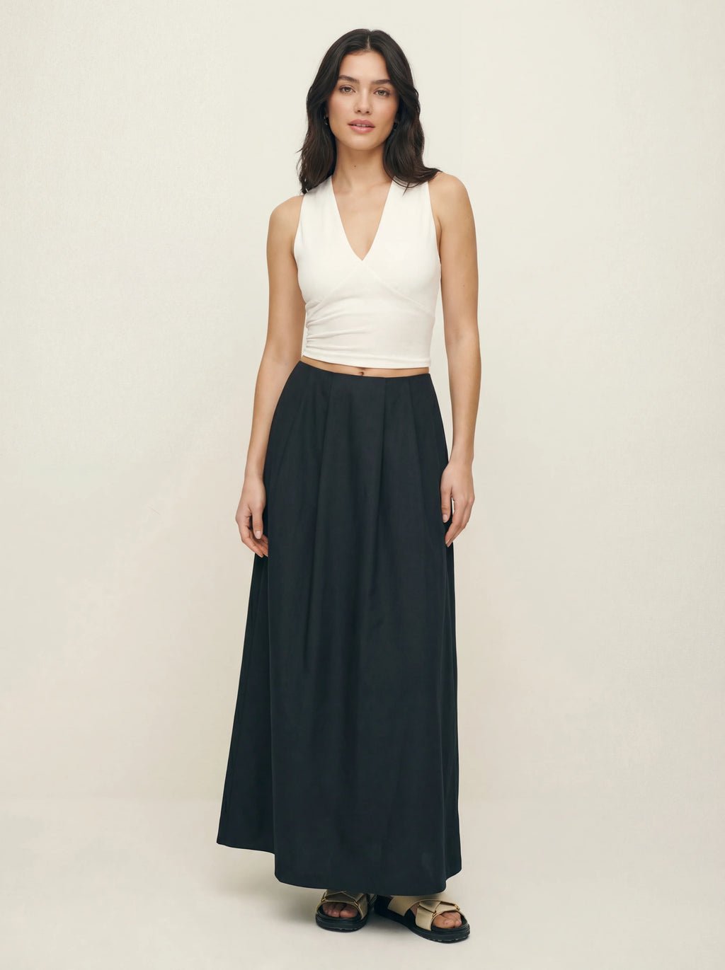 A-Line Puffy Cotton Skirt
