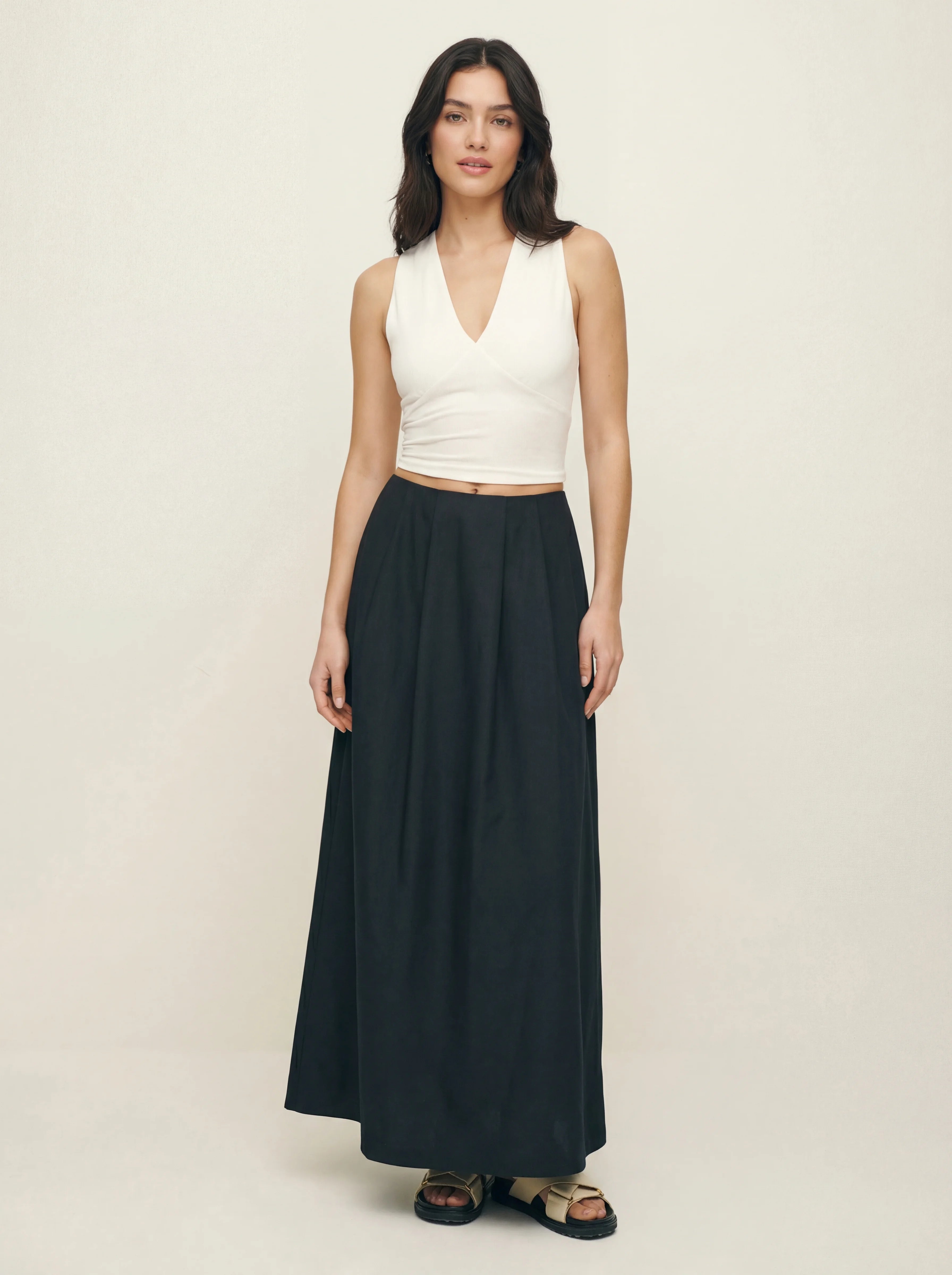 A-Line Puffy Cotton Skirt