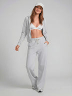 Drawstring wideleg pants