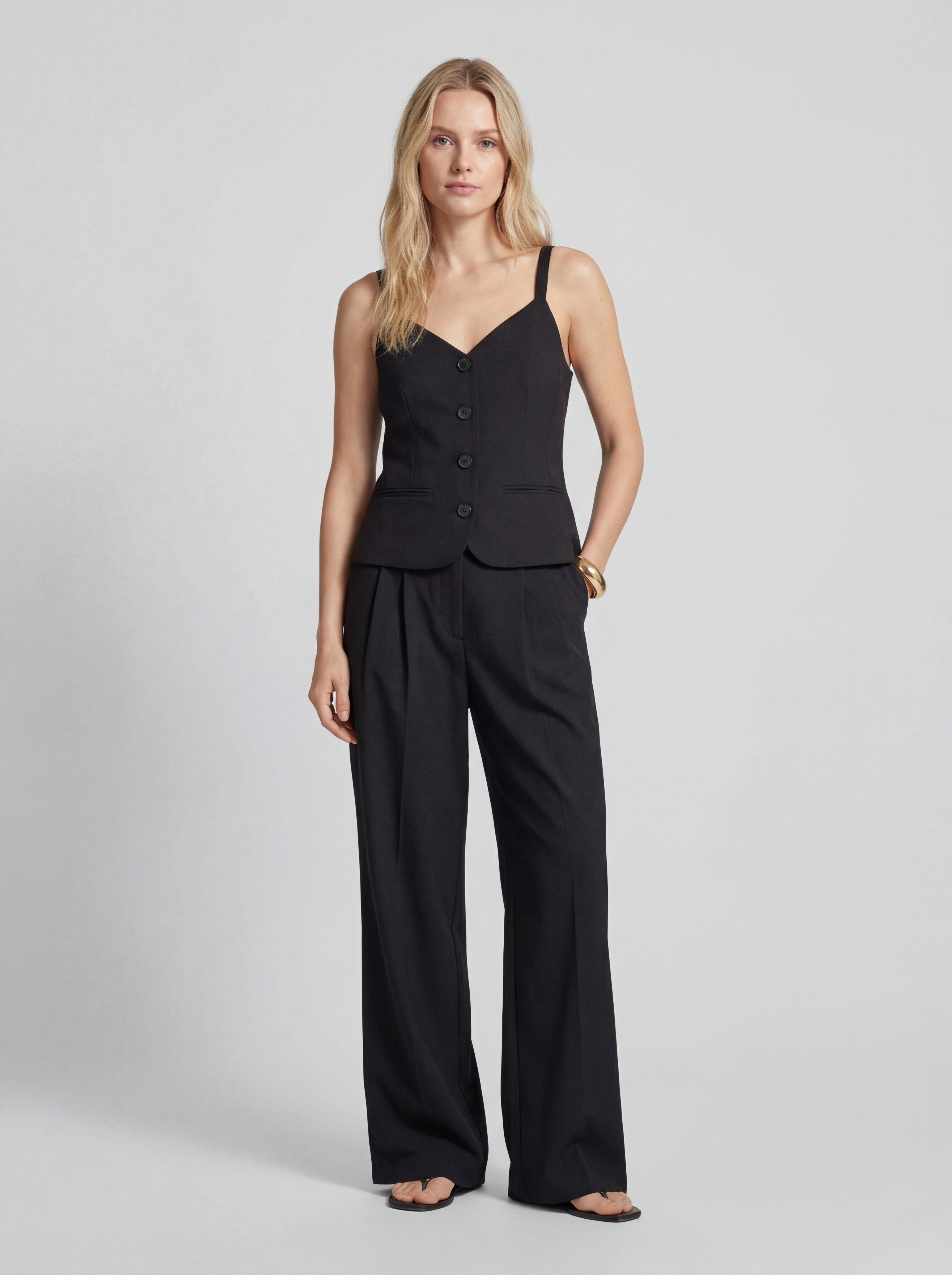 Peplum Tailored Tank Top