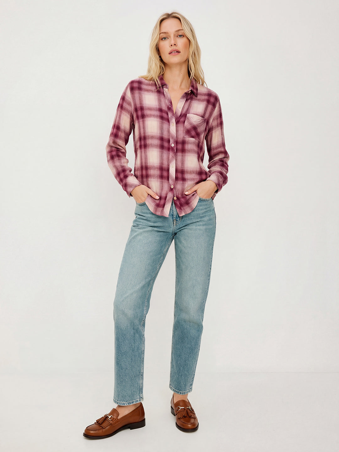 Collared Rayon Button Shirt